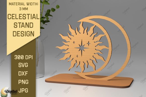 3D Celestial Stand. Sun and Moon Laser for Stands