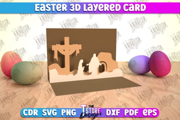 3d Easter Pop Up Card SVG Design, Easter