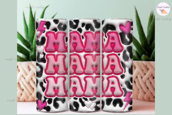 3d Inflated MAMA 20 Oz Tumbler Designs for Crafts and Graphics