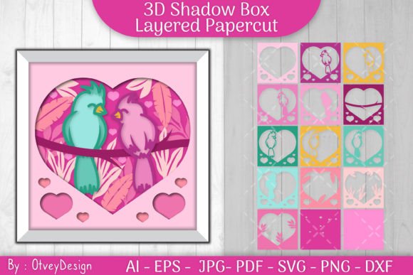 3D Shadow Box Animals Couple Love Review