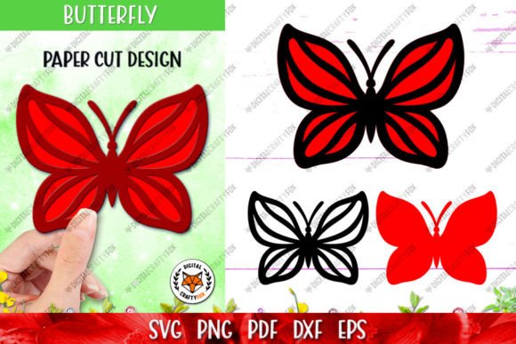 3D SVG Butterfly Shape for Branding and Packaging Design