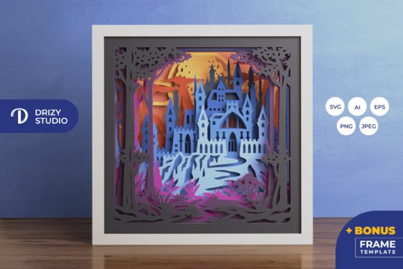 Castle on the Hill 3D Shadow Box SVG Review for Real Projects