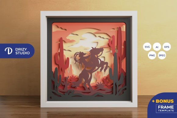 Cowgirl Rodeo 3D Shadow Box Paper Cut Review