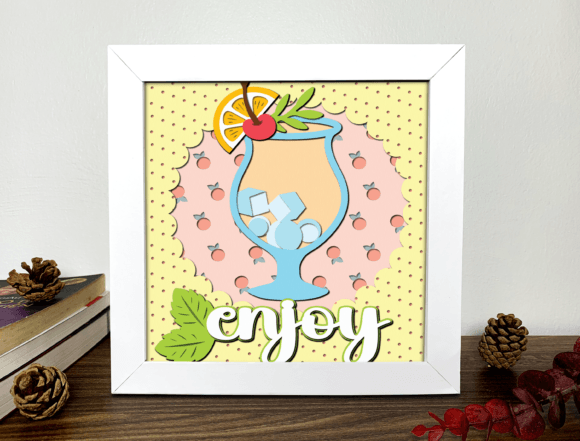 Enjoy Summer 3D Shadow Box: A Vibrant SVG for Seasonal Branding