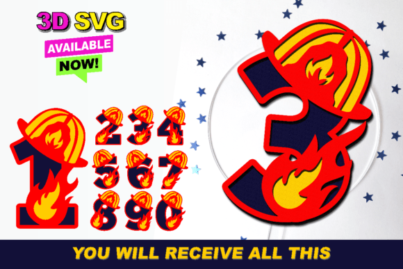 Firefighter Numbers 3D SVG Review for Real Embroidery Projects