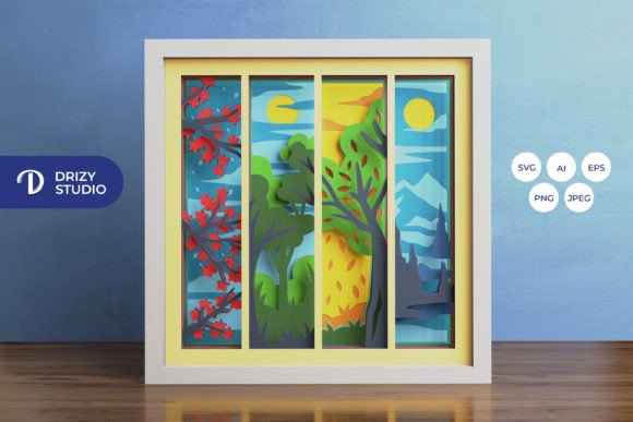 Four Season of Nature 3D Shadow Box Review