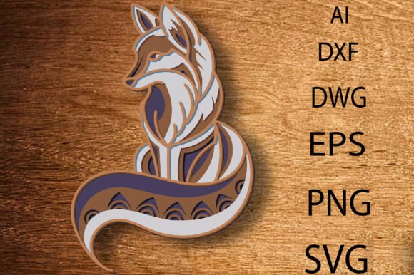 Fox Multilayer 3D SVG: A Versatile Asset for Wall Decor and Laser Cutting Projects