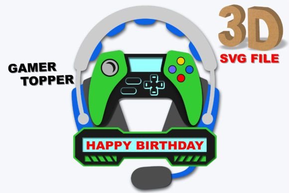 GAMER Topper 3D SVG: A Graphics Asset for Crafty Entrepreneurs