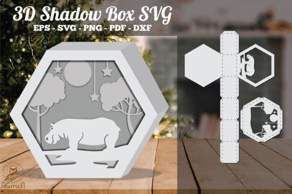 Hippo in Forest 3D Shadow Box SVG Review: A Designer’s Take