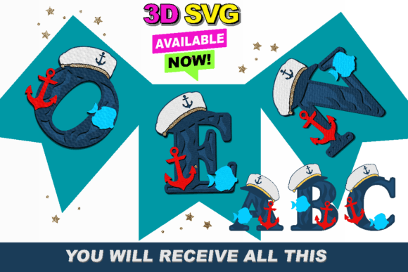 Nautical Alphabet 3D SVG: A Versatile Shape for Creative Crafters