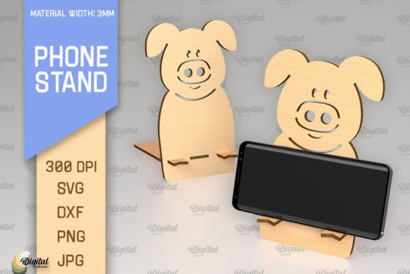 Phone Stand Laser Cut: 3D Phone Holder for Stands