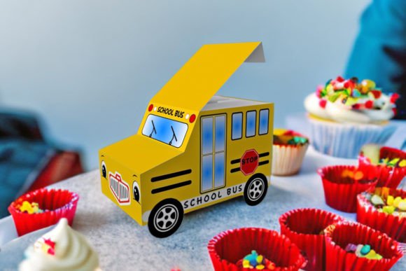 School Bus Favour - 3D Papercraft Review for Real Projects