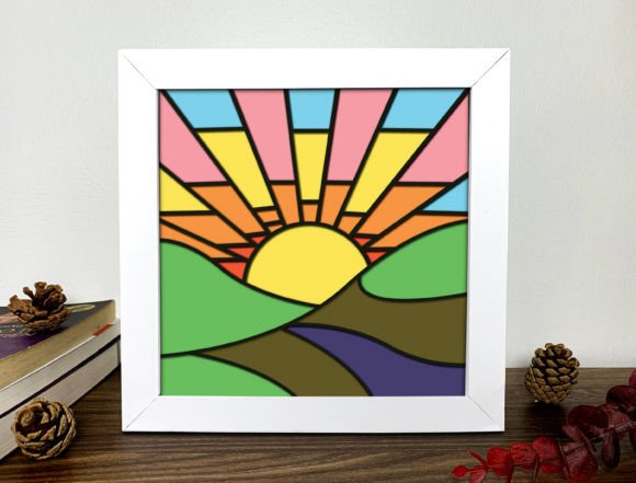 The Sun Stained Glass 3D SVG Shadow Box: A Review for Digital Sellers