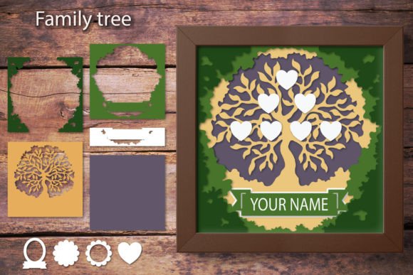 Tree of Life 3D SVG Shadow Box Design for Handmade Projects