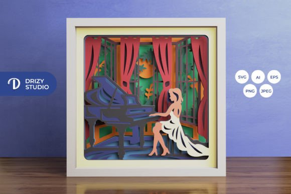 Woman Playing Piano 3D Shadow Box Review for Real Projects